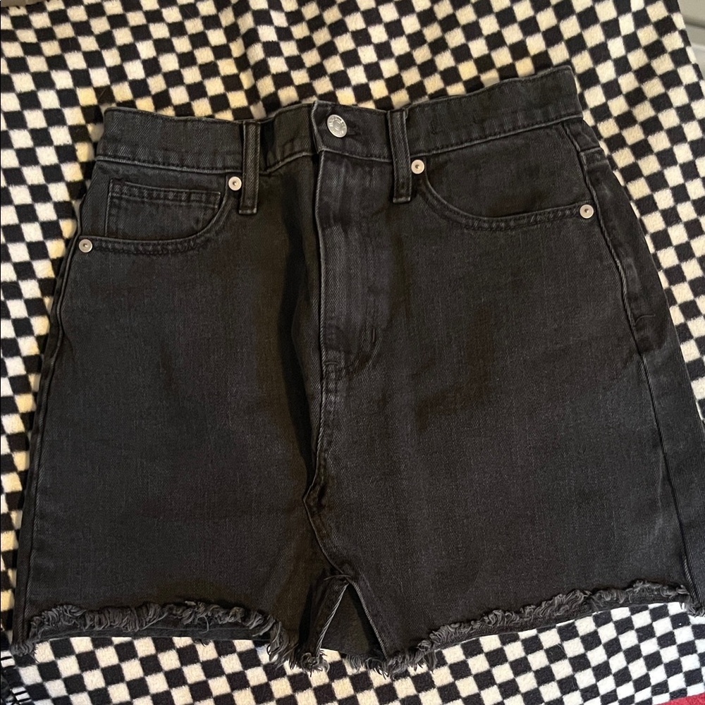 Madewell Black Denim Skirt